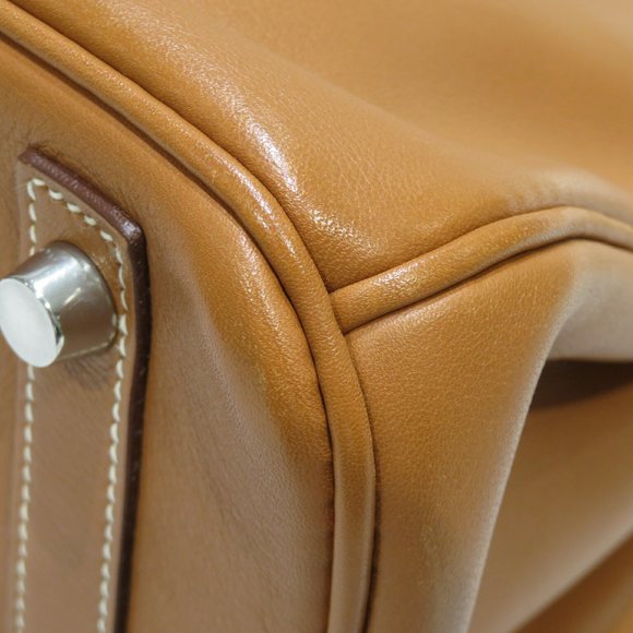 HERMES Hermes Birkin 30 Handbag Gold/Silver Hardware Evercolor □K Stamp D19 W... - Picture 7 of 16